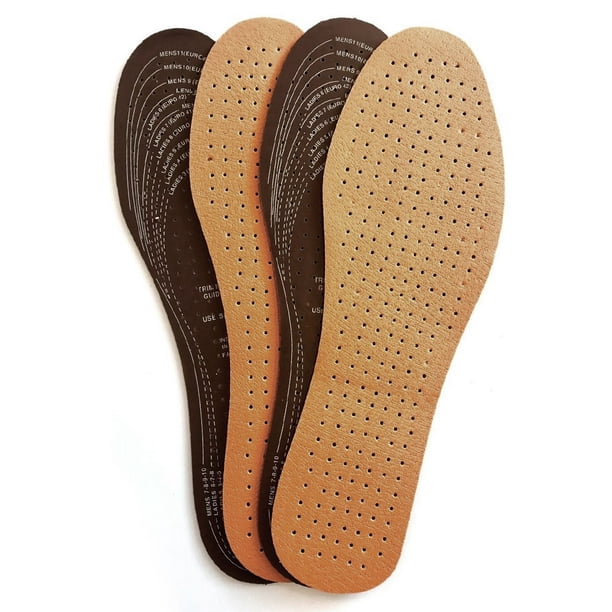 2 Pairs Leatherette Shoe Boot Trainer Insoles Unisex Cut Trim to Size 